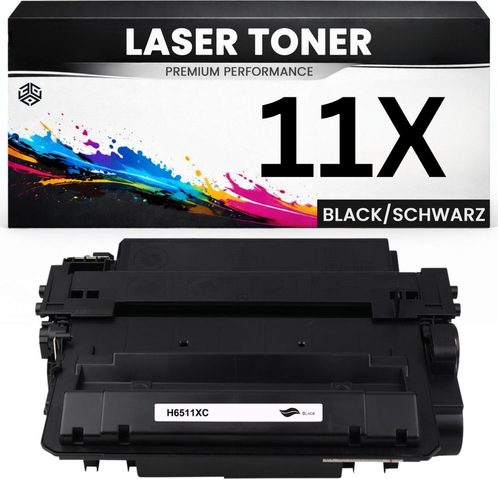 2 x XXL Toner 11X für HP kompatibel Schwarz Q6511X wie Original Tonerkartusche für HP LaserJet 2400 2410 2420 2420dn 2430dtn 2430n 2430tn Canon L...