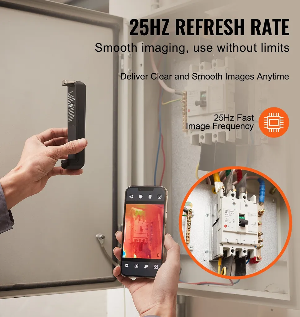 Caméra thermique haute résolution 256x192 pixels WLAN pour iOS et Android