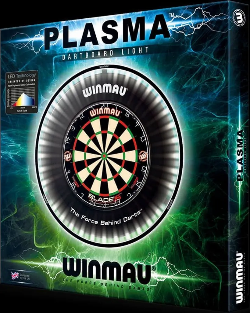 Éclairage LED pour cible de fléchettes Winmau Plasma en aluminium - 20