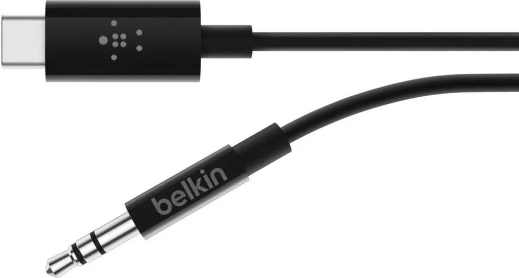 Cavo USB-C a Jack 3.5mm Belkin RockStar 91cm - Audio Hi-Fi Bianco