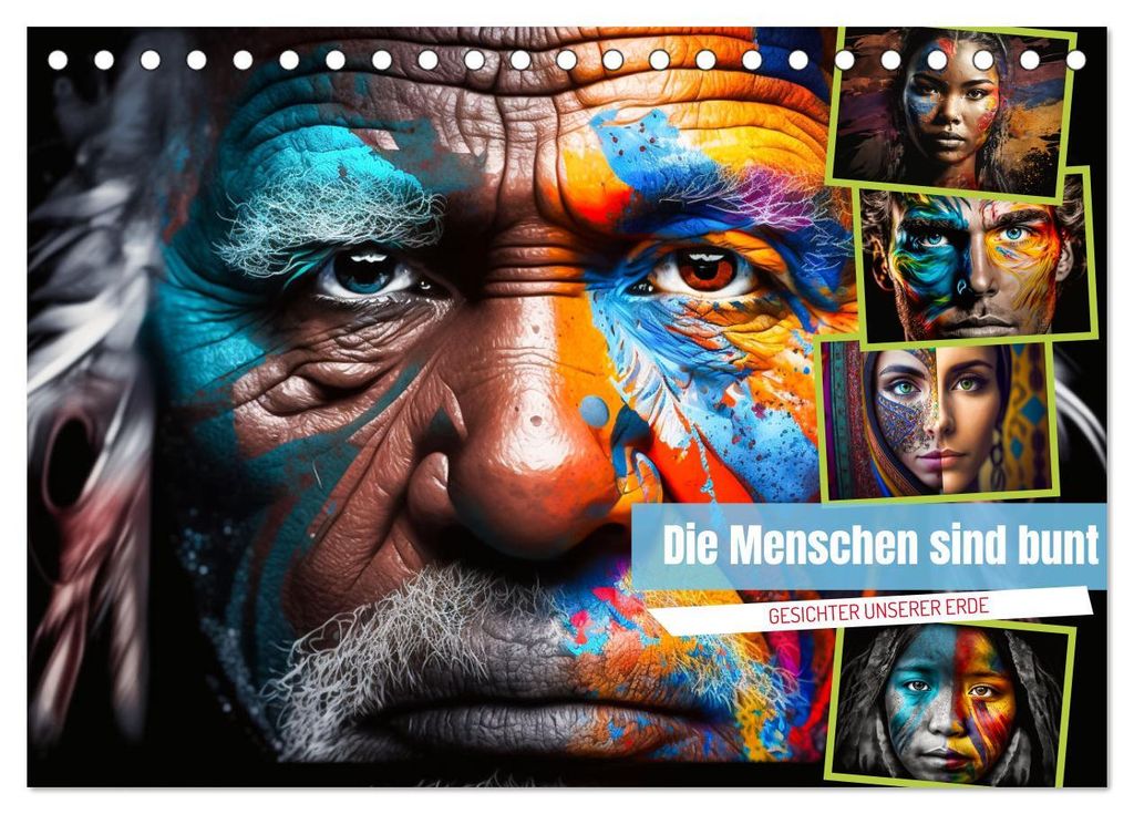 Die Menschen sind bunt (Tischkalender 2027 DIN A5 quer), CALVENDO Monatskalender