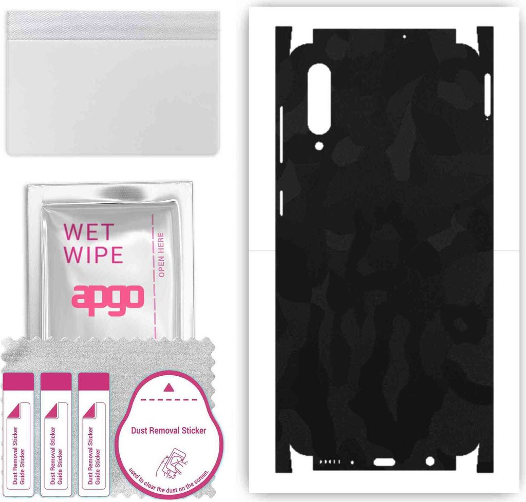 apgo Rückseite + Seiten Schutzfolie, Skin, kompatibel mit Samsung Galaxy A30s, Hinten Displayschutzfolie aus Vinylfolie, kratzfest, einfache Monta...