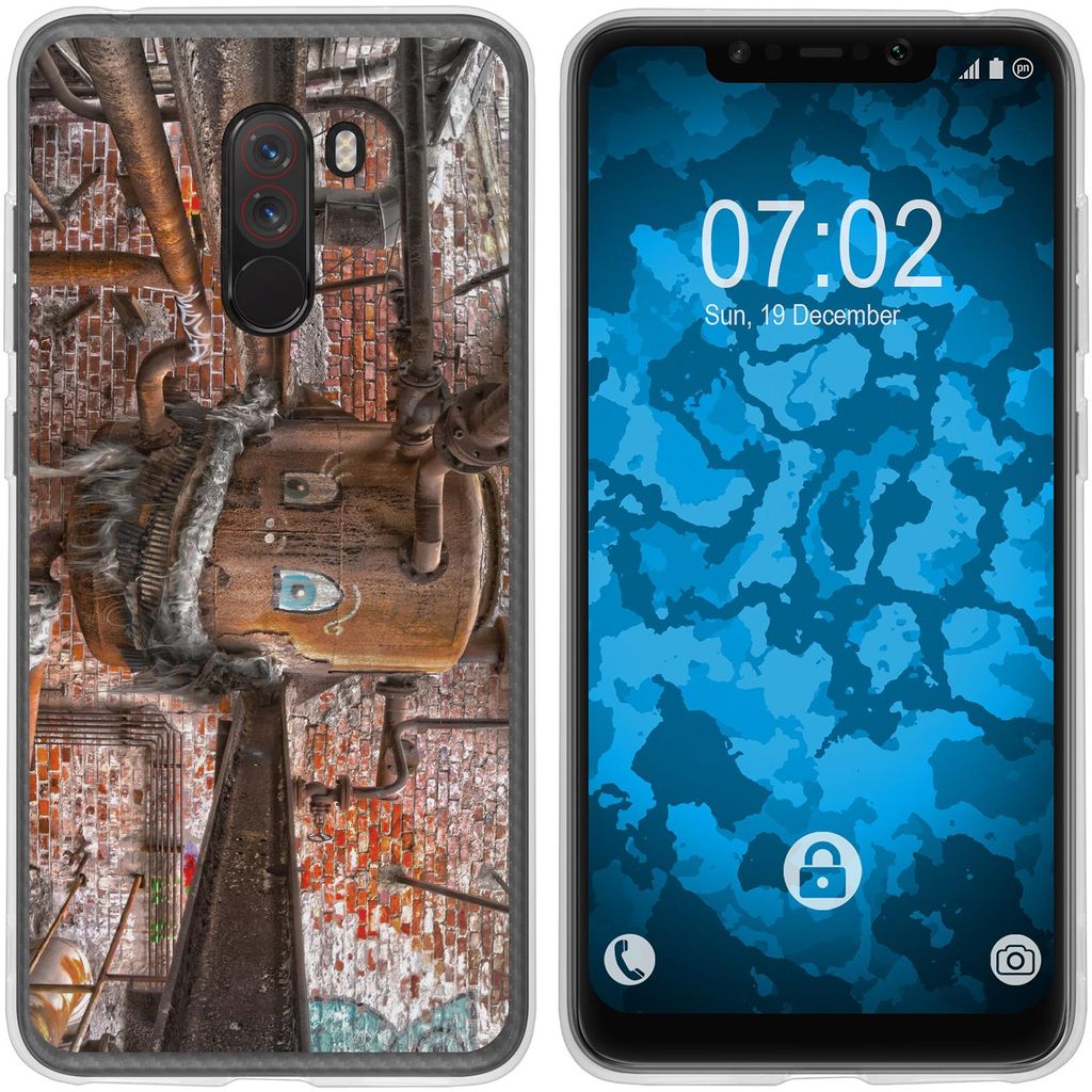 PhoneNatic Case kompatibel mit Xiaomi Pocophone F1 Silikon-Hülle Urban M1