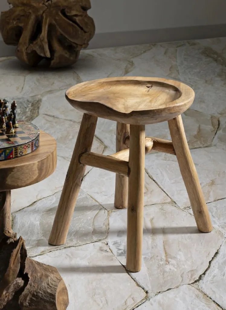 Tabouret gain de place marron pour optimiser les petits espaces - 11