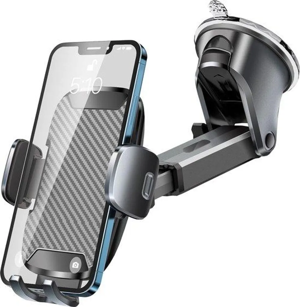 Support voiture smartphone forte adhérence rotation 360 noir universel
