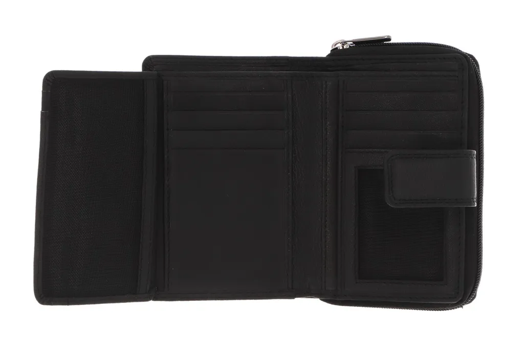 Portafoglio Nero Mano Giulia - Vera Pelle Donna con Zip e 10 Slot - 4