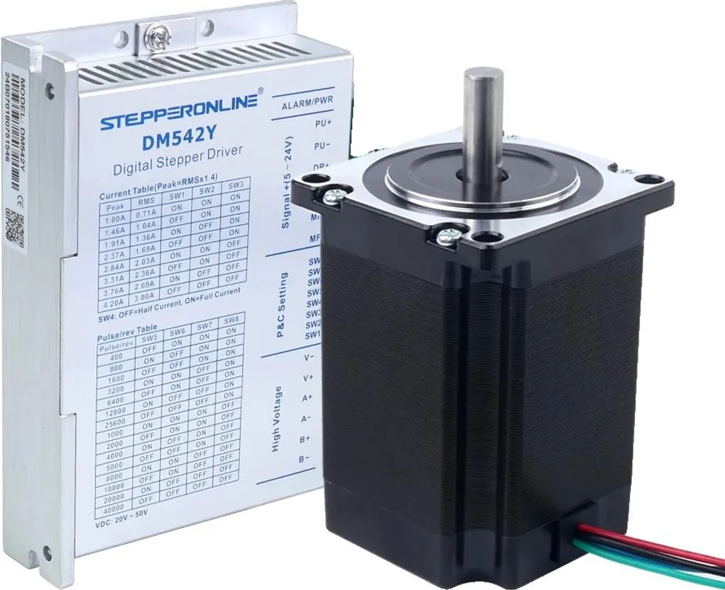 Kit Moteur Pas à Pas Nema 23 de 1,9 Nm avec Arbre 8mm et Courant 2,8A