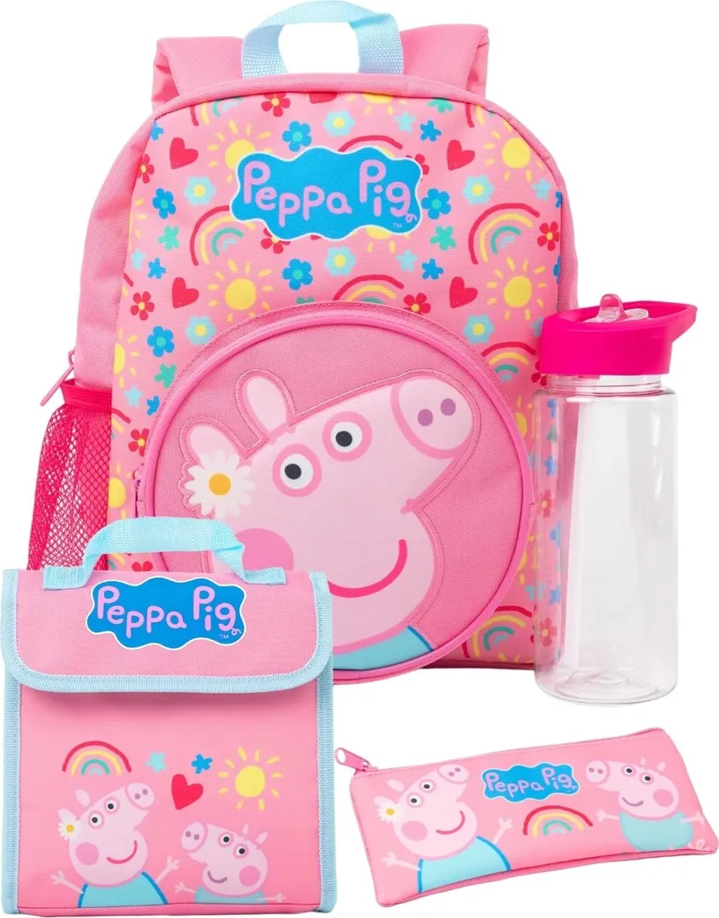 Sac à dos Peppa Pig rose ergonomique anti-mal de dos pour enfant
