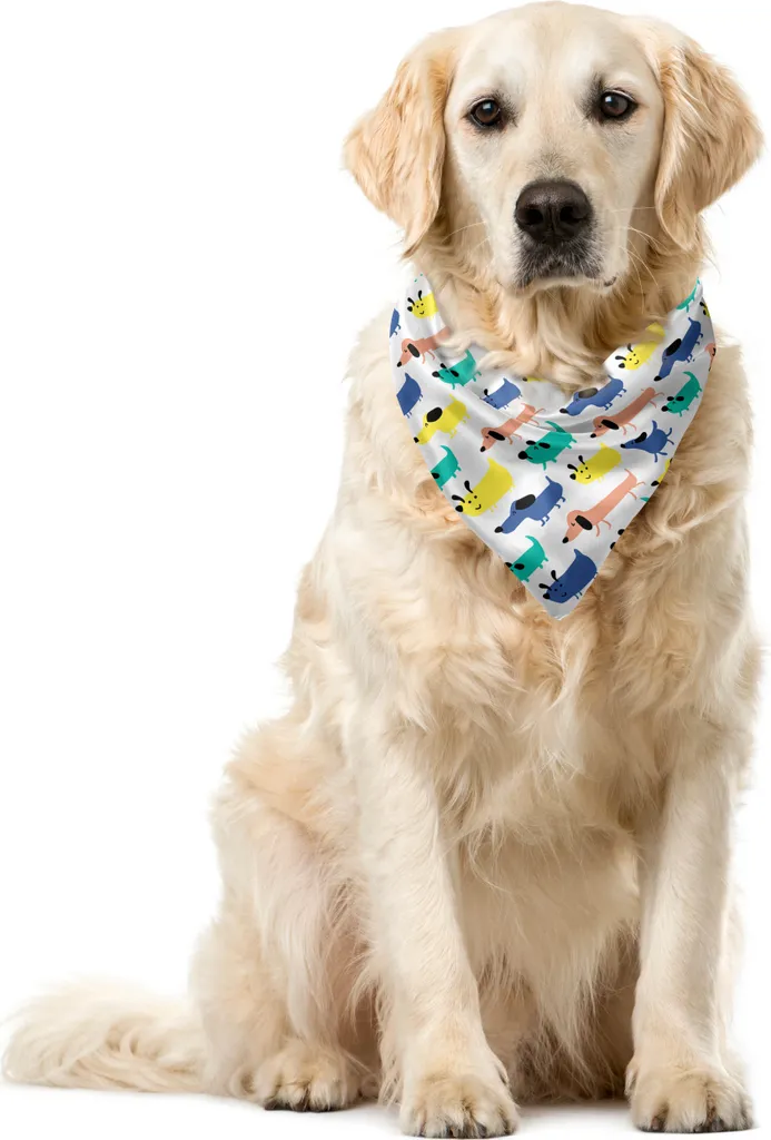 Foulard Cane ABAKUHAUS 55x55 cm Lavabile - Bandana Colorata Cartoon