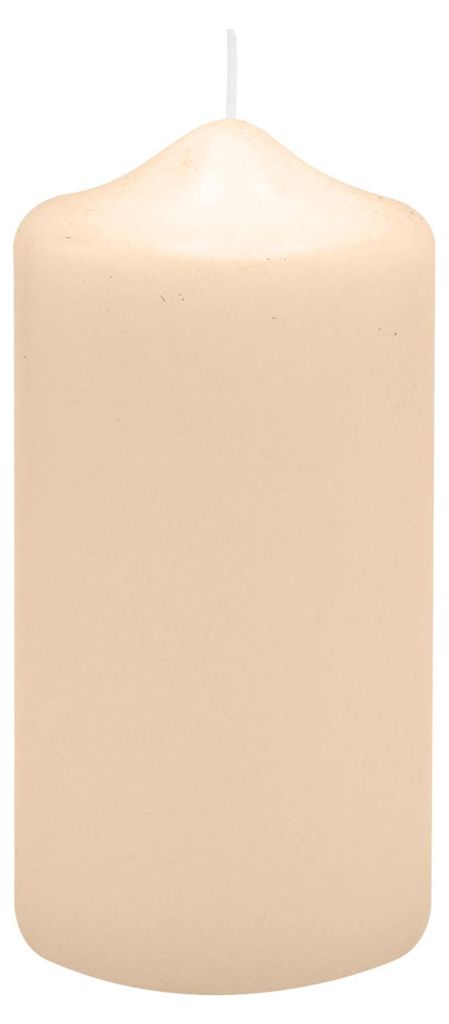 Spitzkopf Stumpen Kerzen Champagner 10 x Ø 9 cm, 6 Stück