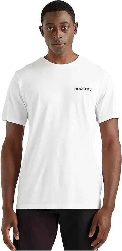 T-shirt Blanc Dockers Homme pour Look Décontracté Taille L Coton