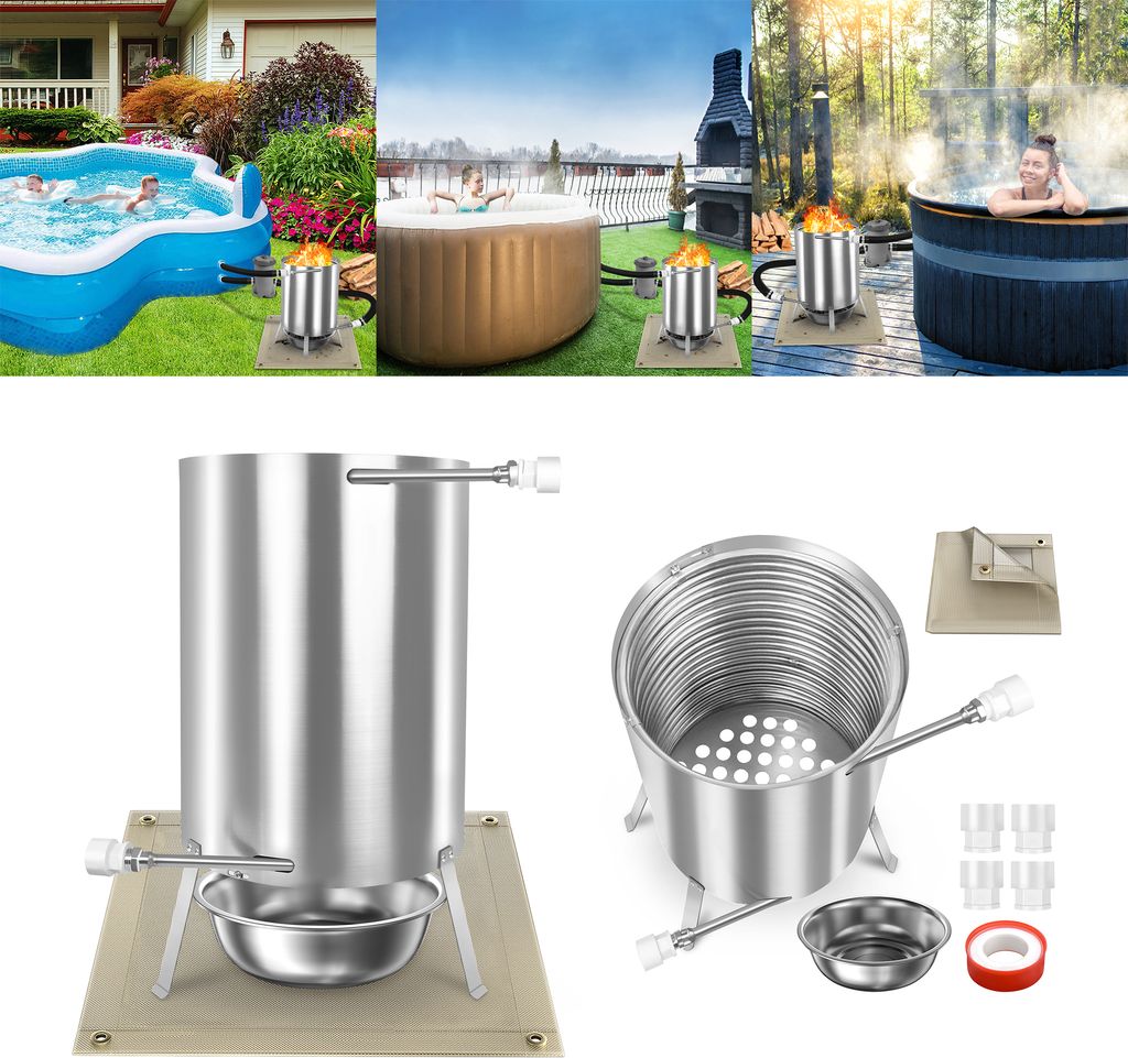 LARS360 2 pièces Bois de chauffage Chauffe-piscine Image du produit 