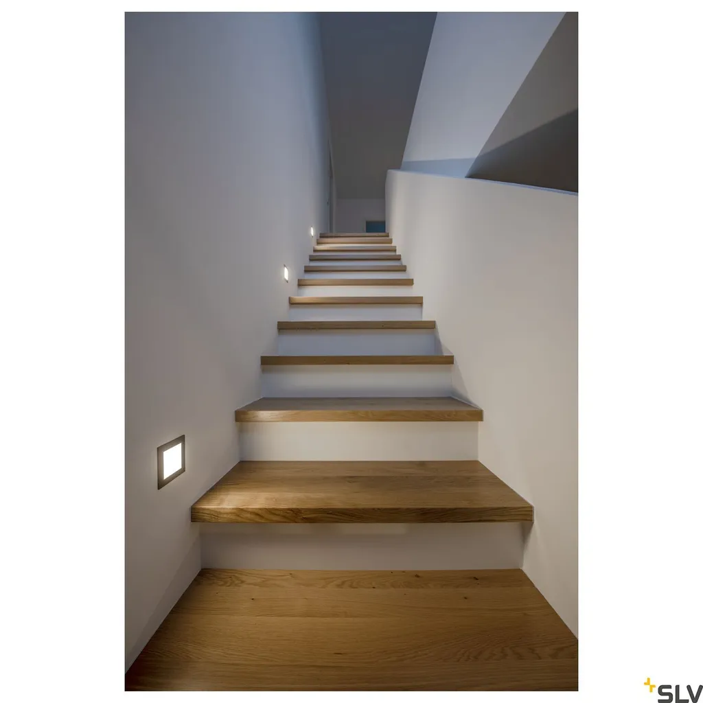 Faretto Segnapasso Frame Basic LED 230V 9x9 Argento | Installazione Rapida - 2