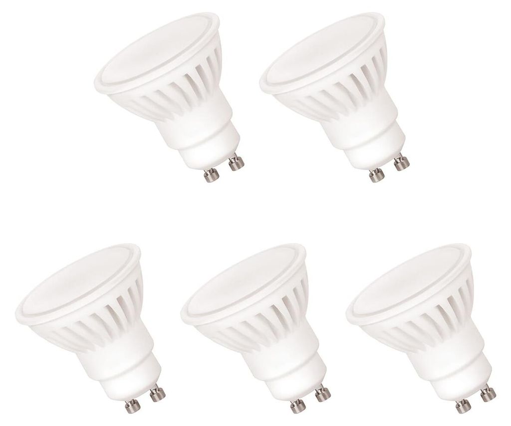 Spectrum LED-Lampe GU10 10W - 230V - 920 Lumen - 4000K Neutralweiß - Natürliches Licht - Energieeffizient - 5 Stück