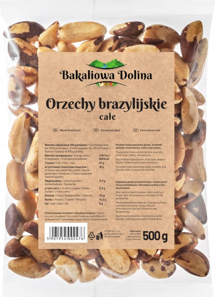 Paranüsse 500 G - Große und ganze Kerne - Selen-Quelle - Produktbild 
