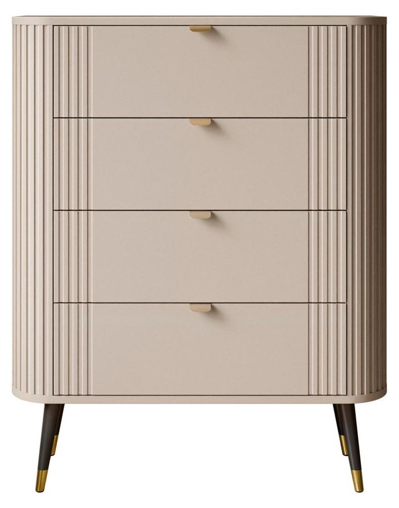 Kommode YVETTE, 78 cm hoog, in de kleur kasjmír, met 4 Productafbeelding 