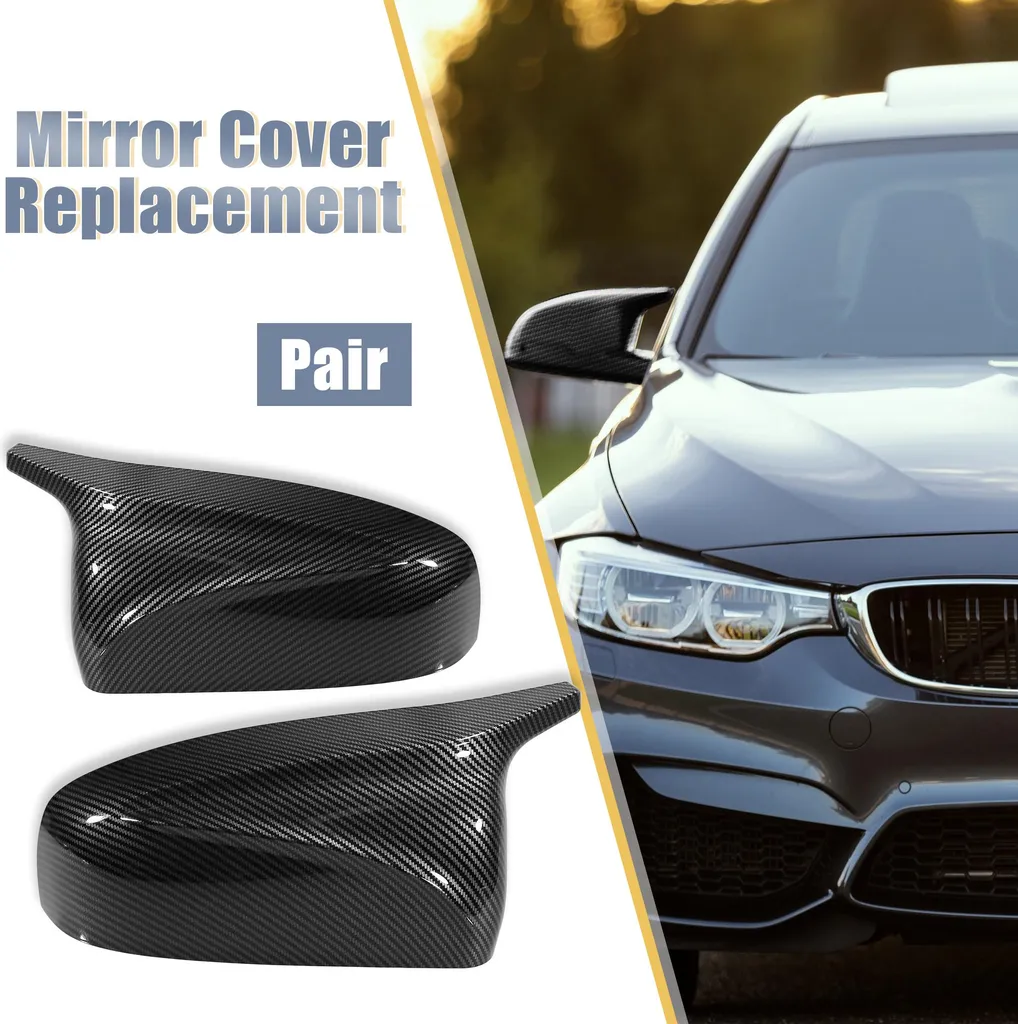 Coque de Rétroviseur Motif Fibre de Carbone pour Voiture - Paire Gauche Droit