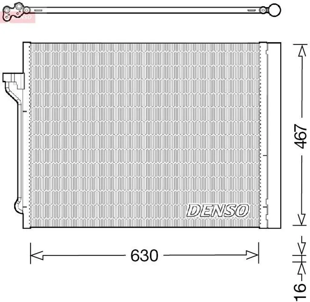 Condenseur de clim avec déshydrateur BMW F10/F11/F07/F12/F13 - 64536805452