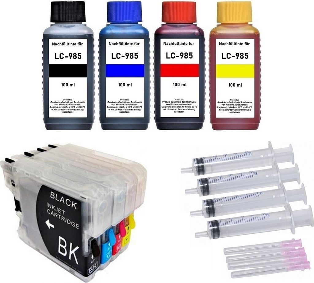 Jeu de cartouches d'encre rechargeables compatible avec Image du produit 