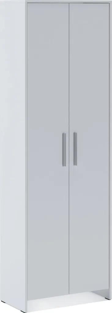 Penderie d'Entrée Blanche Vinadio 2 Portes avec Rangement de 197 cm