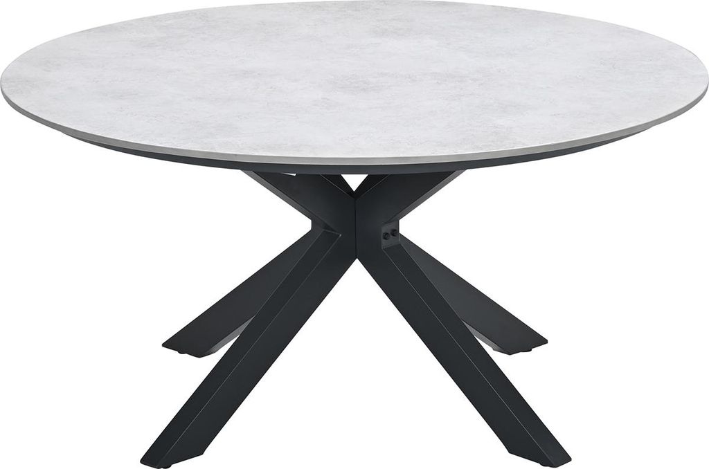Garden Impressions San Fele Dining Tisch - Ø150xH72 cm - carbon black - Melfi sand resin