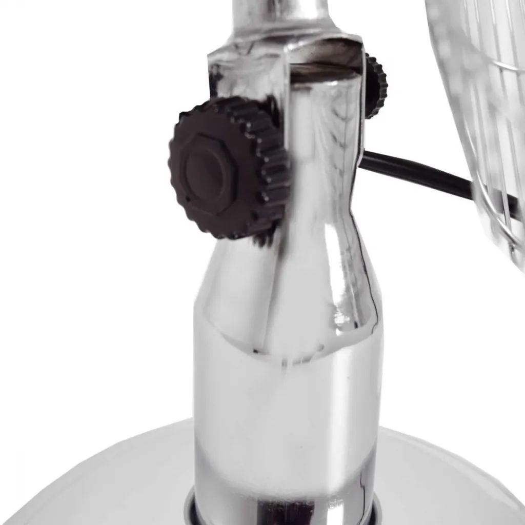 Ventilateur de table vintage en métal chromé avec mode oscillation 40W