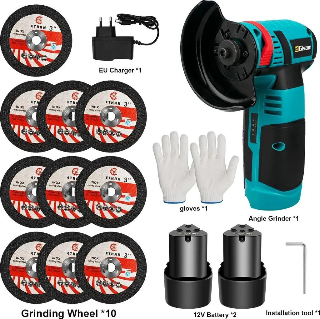 Meuleuse d'angle 12V sans fil compacte : finissez vos travaux sans câble