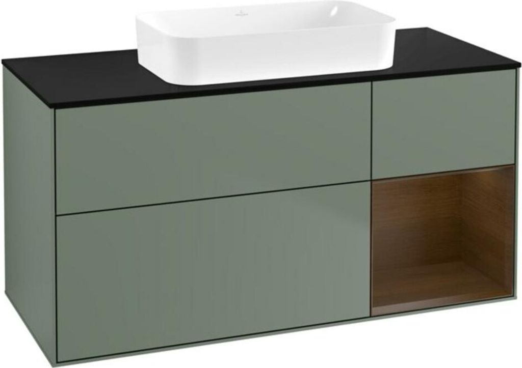V&B Waschtischunterschrank Finion 120x60 cm, Reg re wal ven, Oli. m Lac