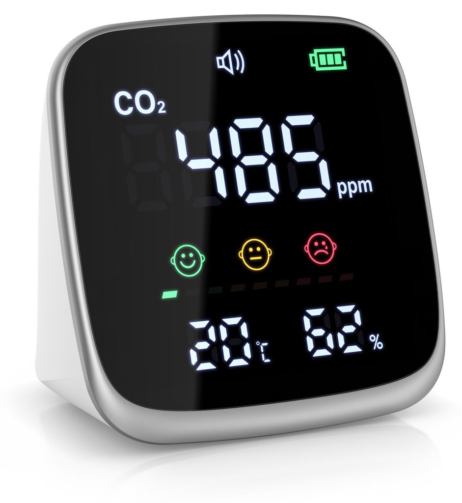 Brandson CO2-meter met LED-kleurendisplay, meetbereik 400 Productafbeelding 