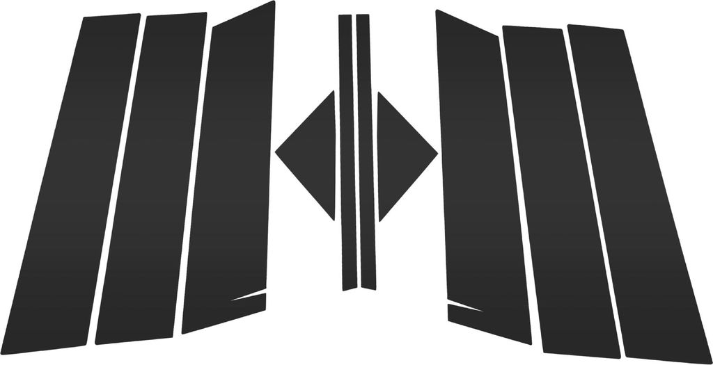 Front Rear Left Right Door Pillar Window Trim für Mazda CX5 2012-2020 Anti Scratch Sticker Pillar Posts Door Outer Exterior Cover 10 Stück Schwarz