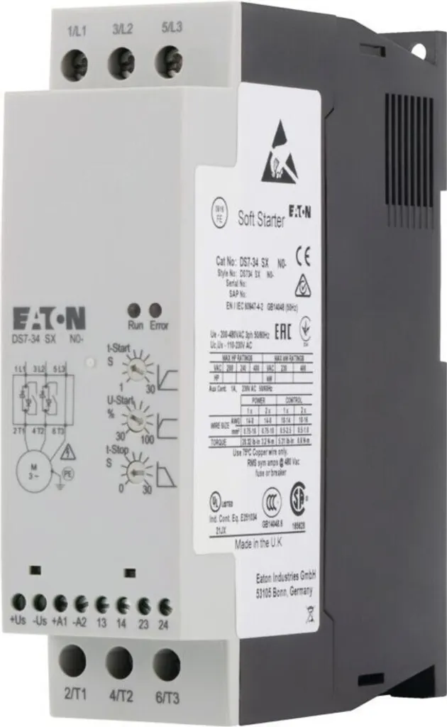 Démarreur Eaton DS7-340SX024N0-N 50/60 Hz à rampe de tension 24A