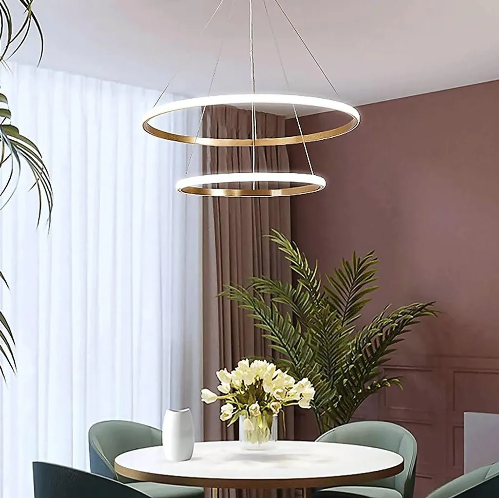 Suspension LED dorée Toolight, éclairage chic et économique - 6