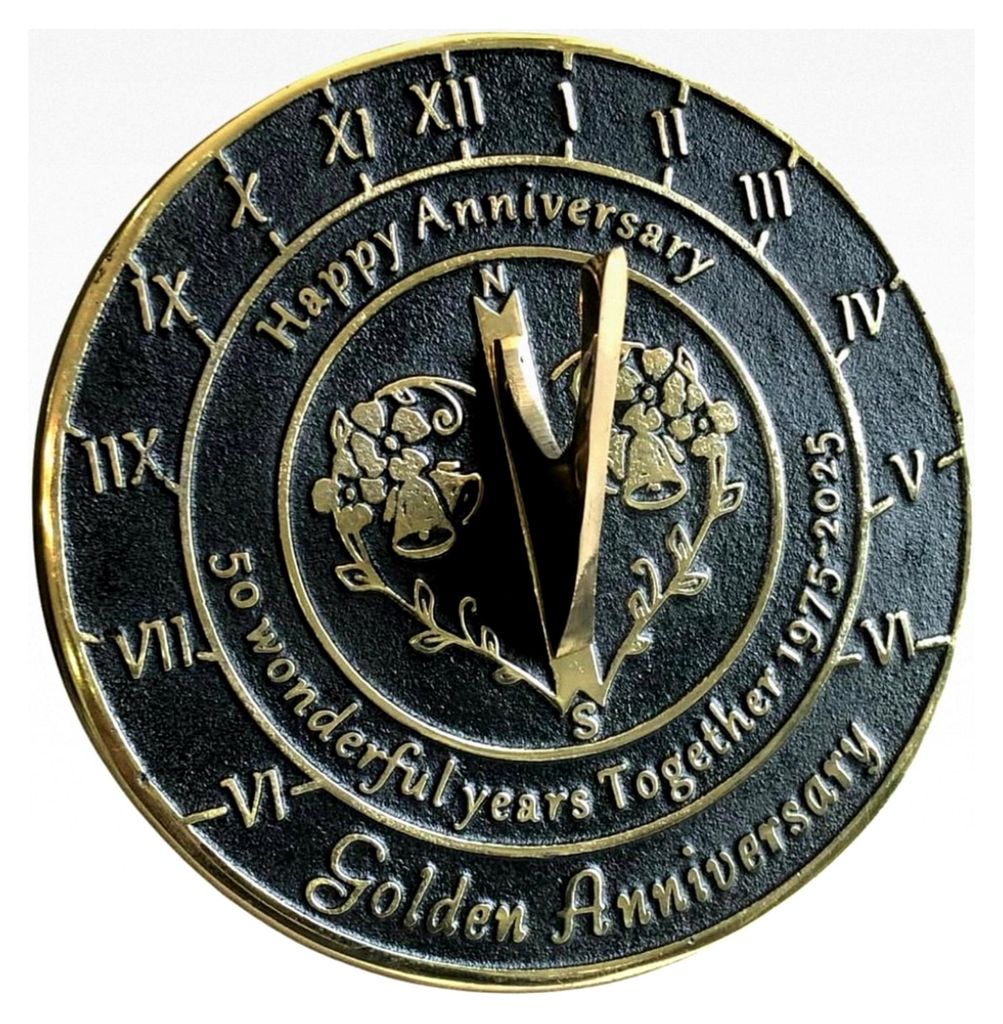 Hochzeitsgeschenk zum 50. Hochzeitstag für Eltern, Großeltern, Freunde, Ehemann oder Ehefrau, Paare, Sonnenuhr, Geschenk 2025