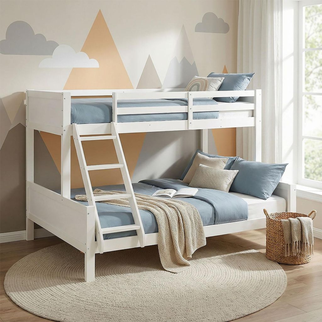 Homestyle4u Poschodová posteľ 90x200 140x200 Detská Obrázok produktu 