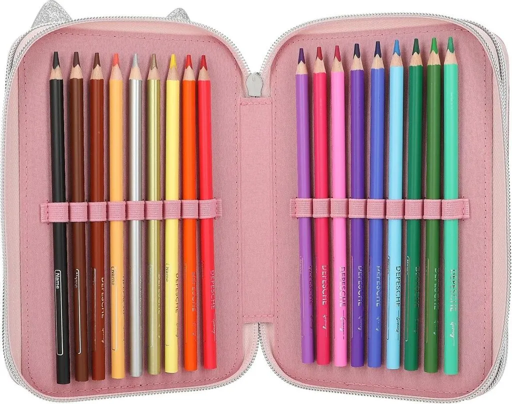 Trousse scolaire 3 compartiments Depesche TOPModel à trois zips - 12