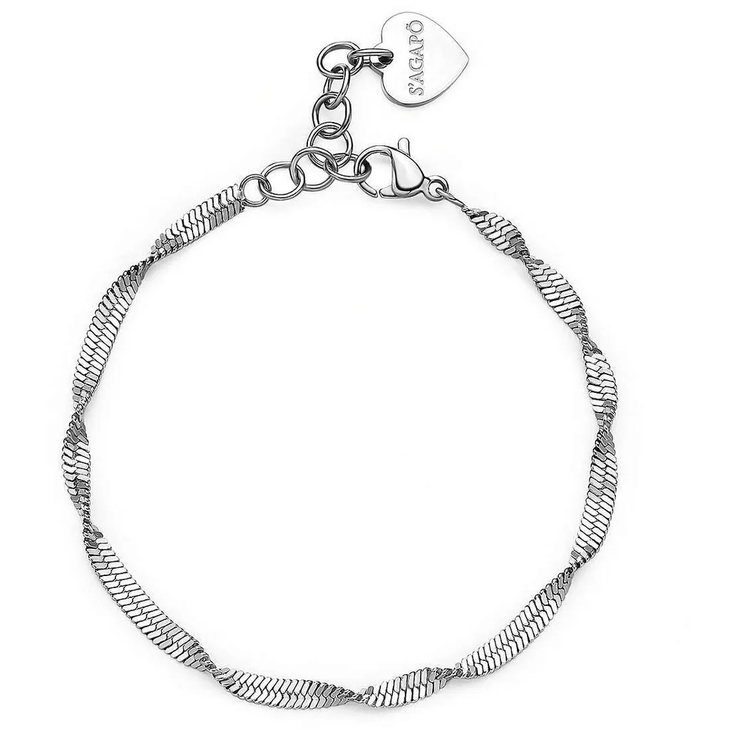 Bracciale a catena Sagapò Donna - Collezione Argento Acciaio 316L