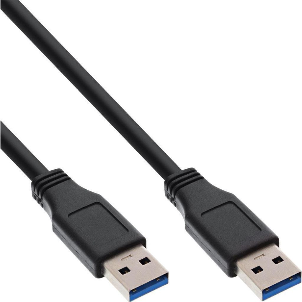 InLine® Câble USB 3.2 Gen.1, A à A, noir, 0,3m Image du produit 