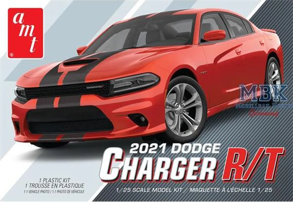 Dodge Charger R/T 2021 AMT1323 Maquette 1/25 avec moteur ultra détaillé