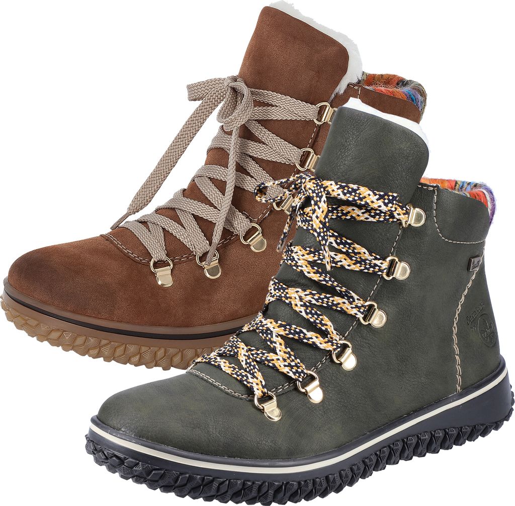 Rieker Damen Schnürboots Stiefeletten Z4233, Größe:37 EU, Farbe:Braun