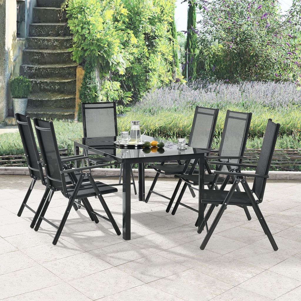 Juskys Aluminium Gartengarnitur Milano Gartenmöbel Set mit Produktbild 