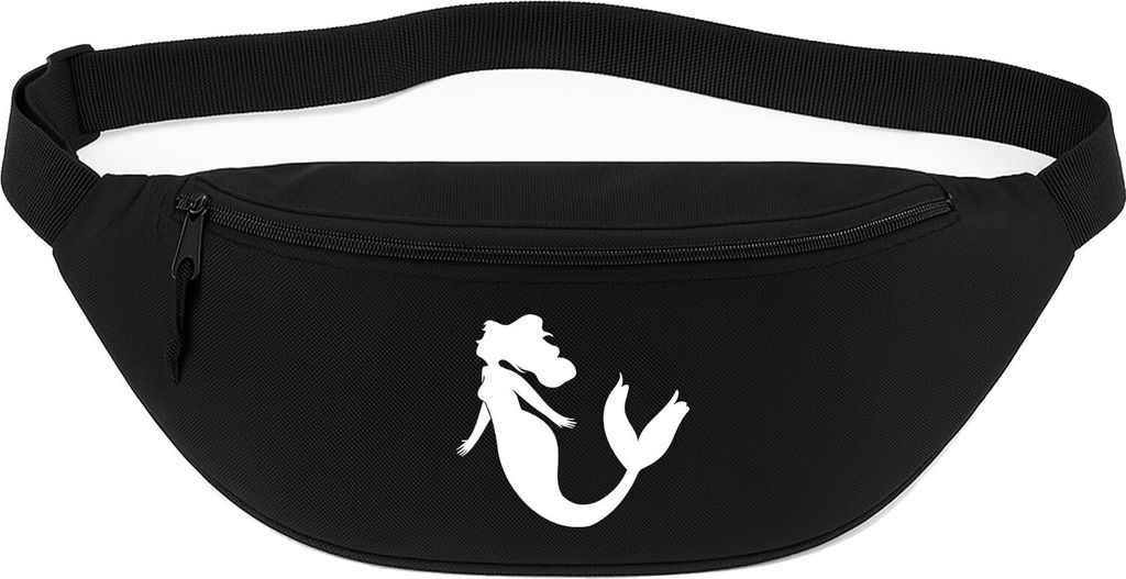 Huuraa Bauchtasche Meerjungfrau Silhouette 2,5 Liter Black Polyester Crossbody Bag Geschenkidee