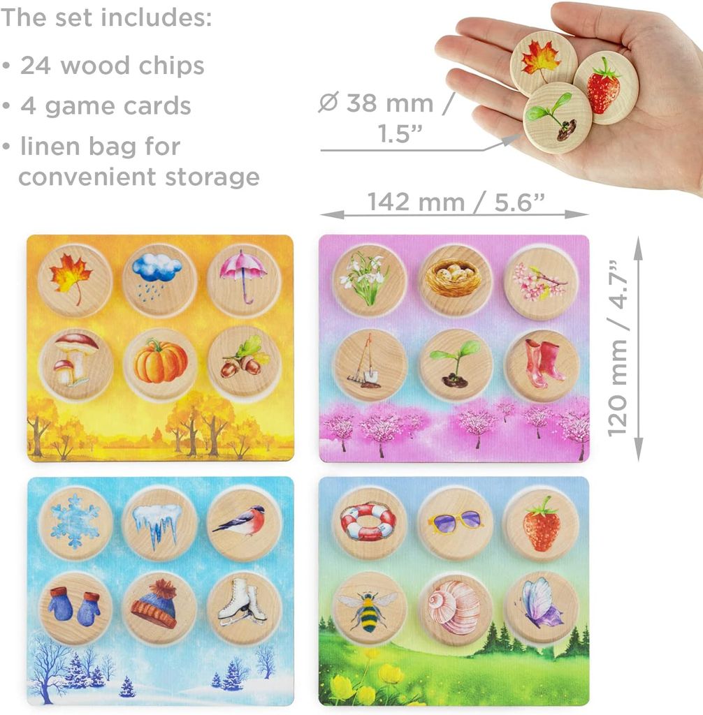 MAGNIKON Bingo Spiel Ab 3 Jahre - Magnetisches Lernspiel Farben & Obst