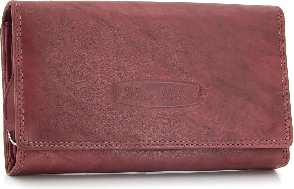 Portafoglio Donna in Pelle Bovina Bordo XXL Schermato RFID Elegante