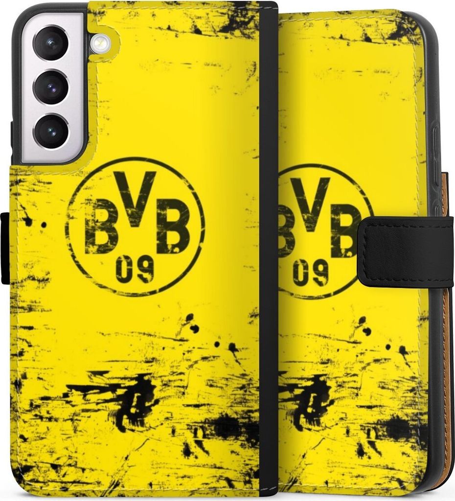 DeinDesign Klapphülle für Samsung Galaxy S22+ Handytasche Lederhülle Tasche BVB Borussia Dortmund Offizielles Lizenzprodukt