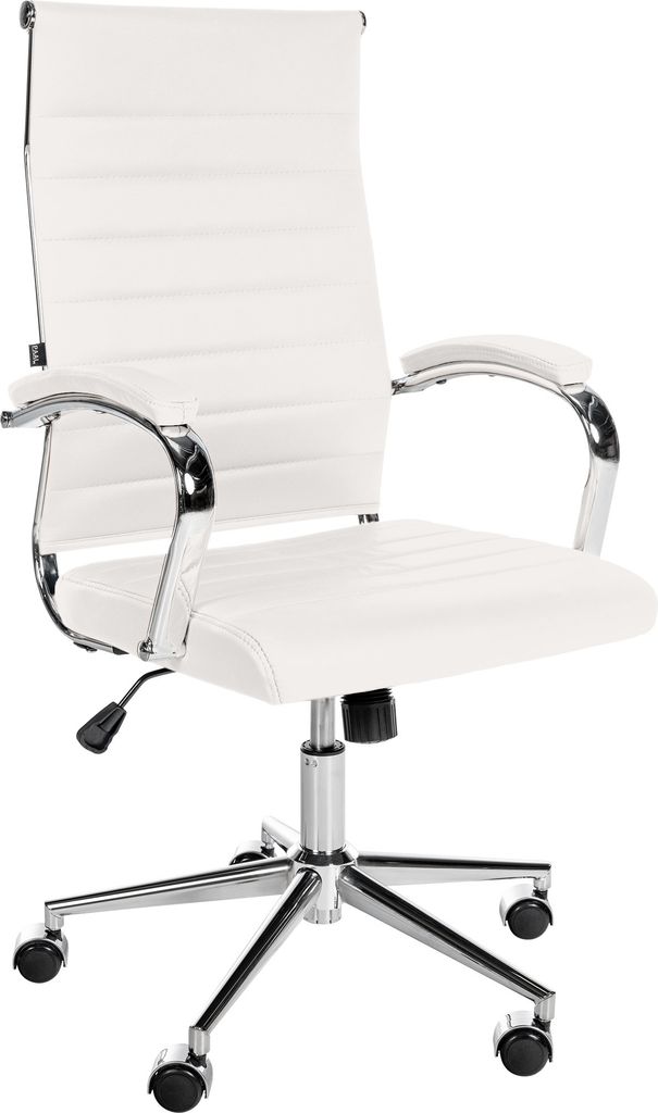 Bürostuhl HLO-CP164 Echtleder weiß