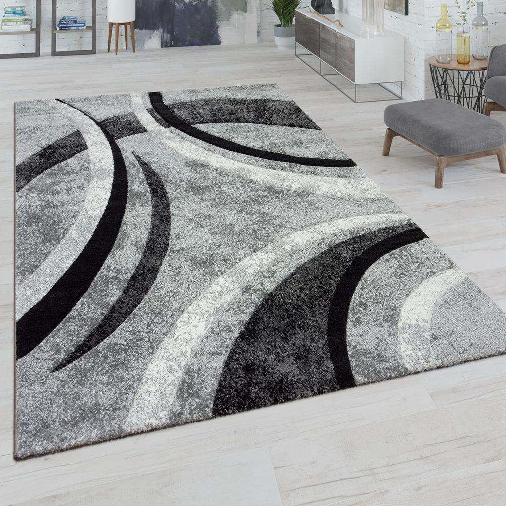 Teppich Wohnzimmer Kurzflor Vintage Handgearbeiteter Produktbild 