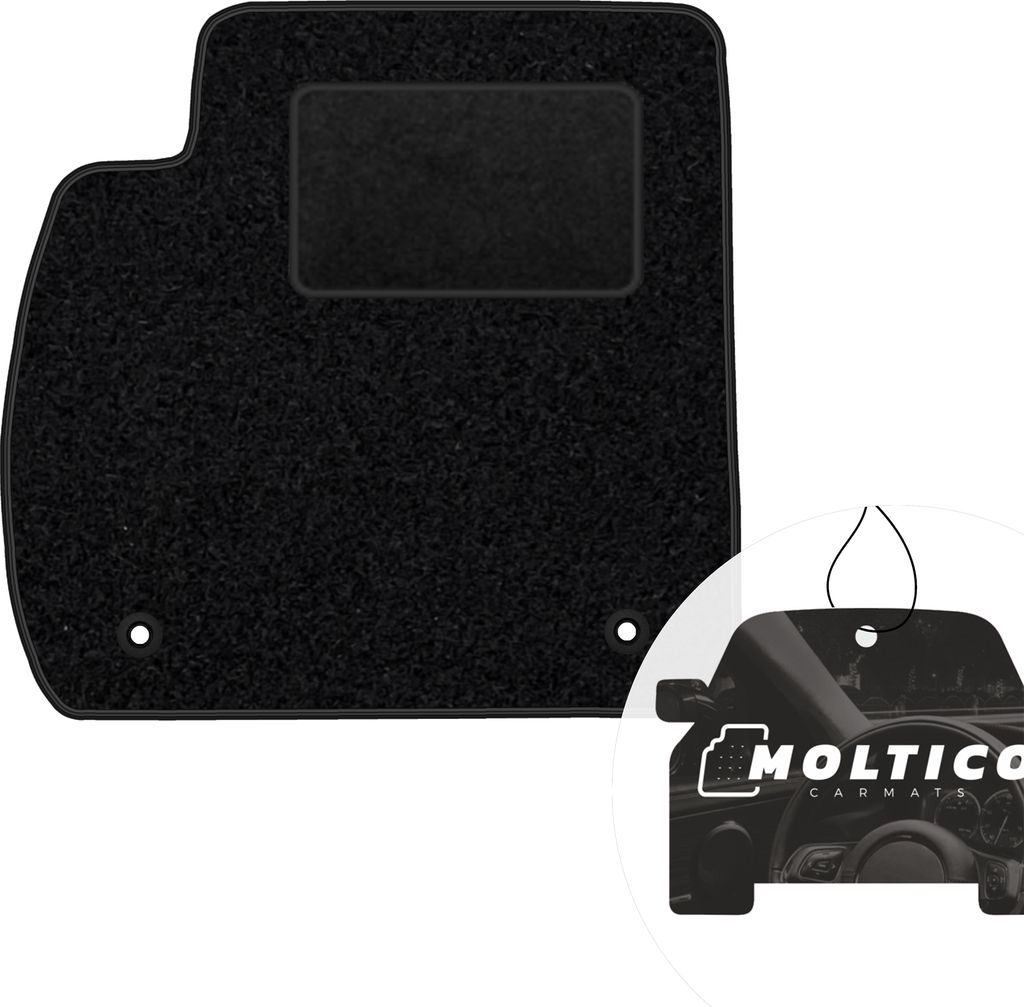 moto-MOLTICO Fahrer Fußmatte Auto Velours Fahrerseite Autoteppiche Schwarz Fahrermatte 1-teilig passend für Opel Zafira C Tourer 2012-2019