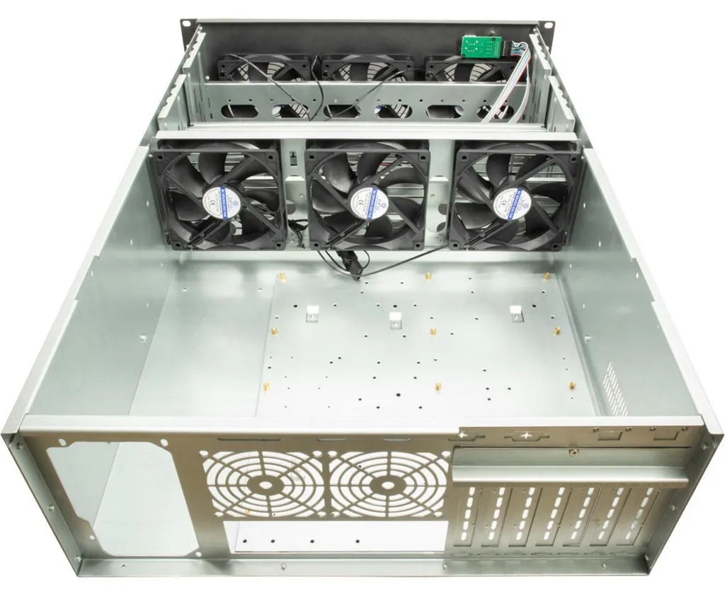 Boîtier PC Inter-Tech 4F28 Mining Rack 4U E-ATX sans alimentation