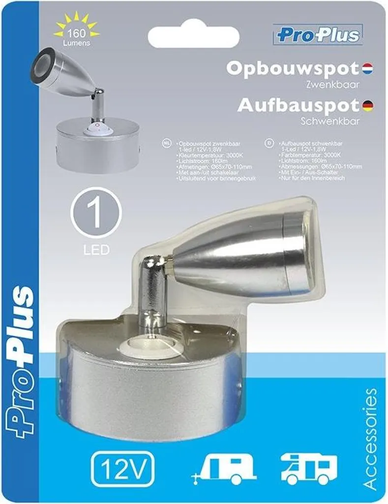 Éclairage LED 12V pour bateau et van aménagé spot orientable 160lm Ø65 - 5