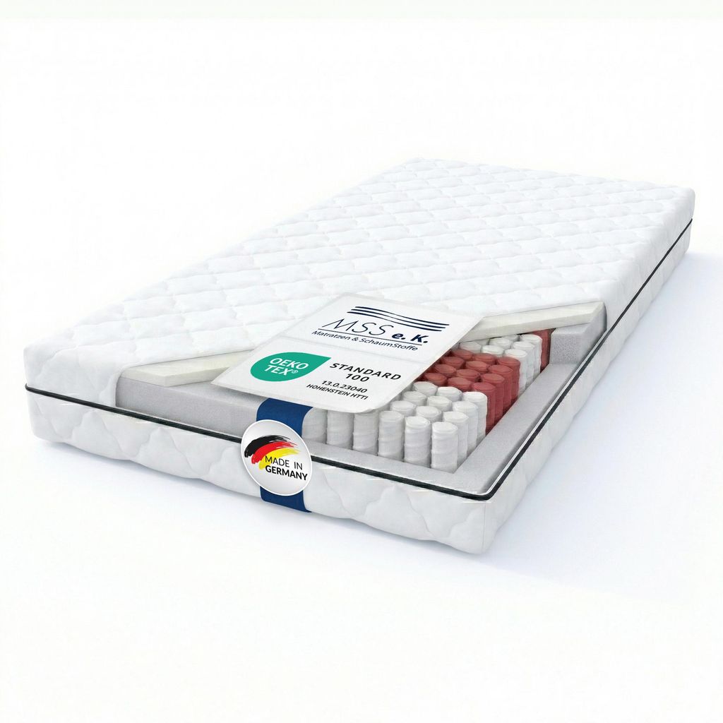 MSS e.K. Deluxe Taschenfederkernmatratze 90 x 200 x 20 cm | Produktbild 
